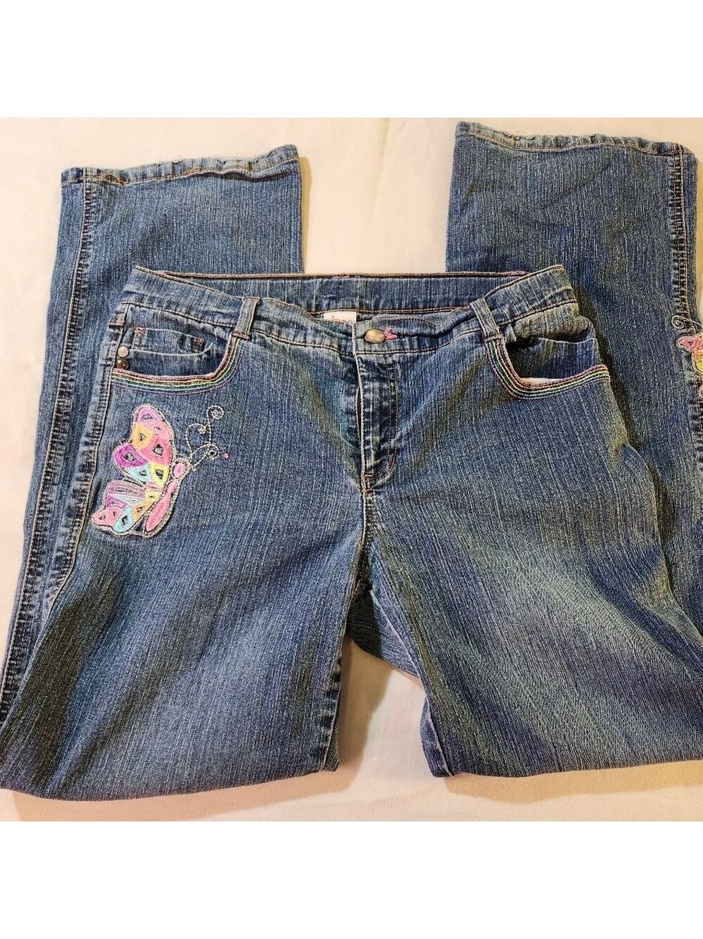 Circo‎ Embrodered Butterfly Girls Jeans Sz 16 Girls